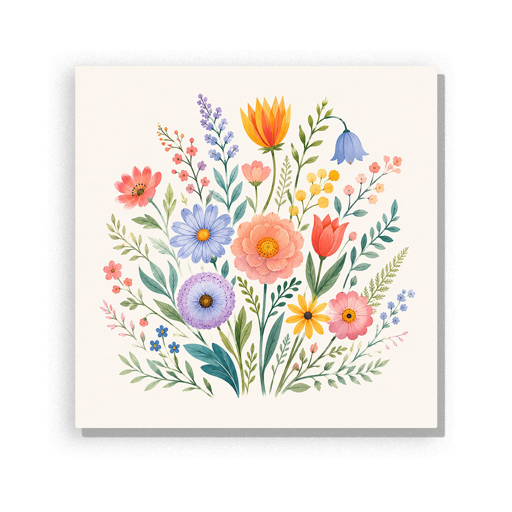 花间慢叙 数字油画 diy手绘复古田园碎花治愈系艺术油彩画装饰画