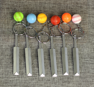 合金板球体育钥匙扣仿真板球 木球 cricket金属挂件饰品小礼品