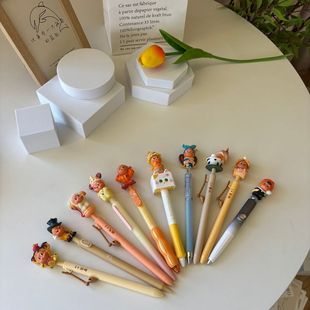 星星人萌粒改娃文具中性笔黑色中性笔可爱学生笔耐用创意潮玩diy