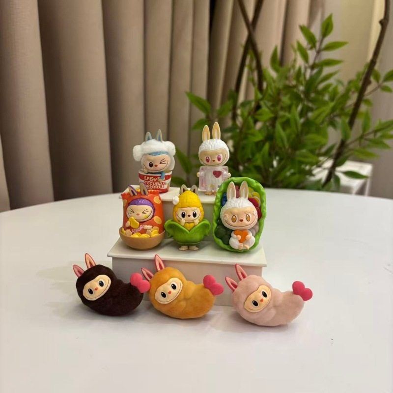 卡通潮玩diyLBB二创改娃娃萌粒毛绒公仔玩偶摆件钥匙扣手机链挂件