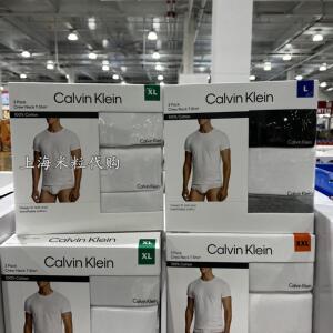 米粒代购国内costco店进口CK男士圆领短袖T恤3件套100%全棉亲肤