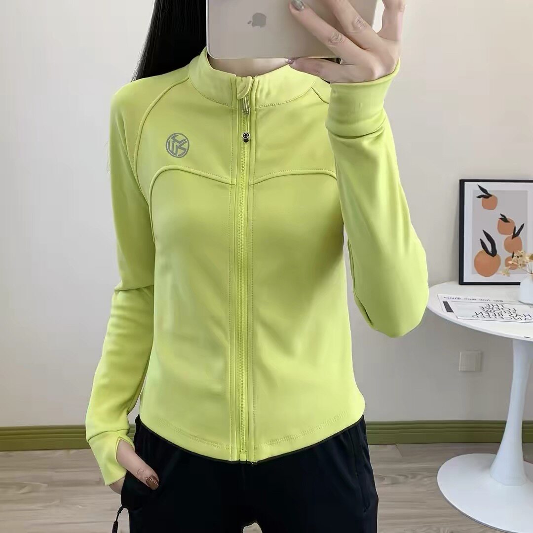 春秋冬运动速干衣女款立领拉链保暖跑步外套专业健身瑜伽服快干衣