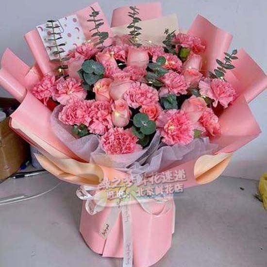 北京鲜花速递康乃馨粉玫瑰鲜花长辈妈妈生日鲜花上海送花天津同城