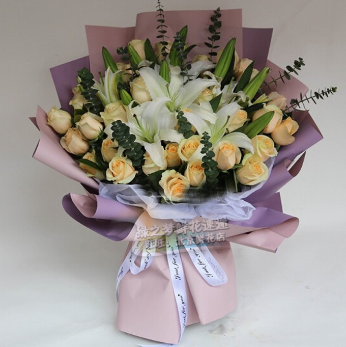 天津花店 鲜花速递 西安花店 鲜花速递北京生日鲜花 玫瑰百合花束