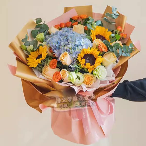 北京鲜花速递同城生日韩式混搭花束订送花店配送鲜花女友闺蜜生日