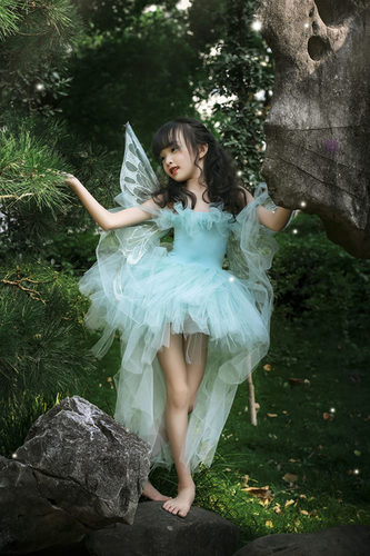女童万圣节COS蝴蝶仙子礼服裙