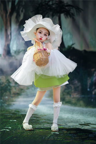 女童小清新田园风演出礼服