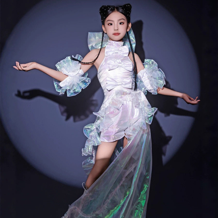 《梦幻糖果》新女童表演服多巴胺走秀潮服幻彩8蝴蝶结可爱中大童9