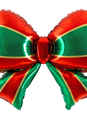 【 NonniQ】红绿大蝴蝶结铝箔铝膜气球圣诞节装饰布置INS