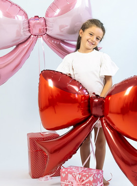 2025新款超大蝴蝶结铝膜气球小清新儿童周岁户外拍照道具商场布置