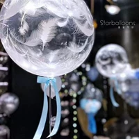 Tiffany, прозрачный круглый белый розовый воздушный шар, 18 дюймов