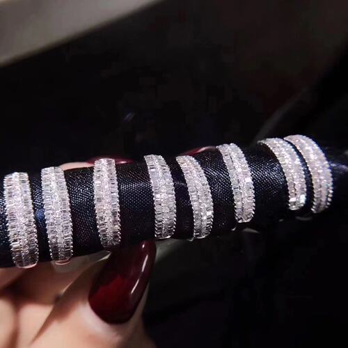 18K白金女镶 0.56克拉天然南非高品质钻石圆钻戒指真金真钻送证书