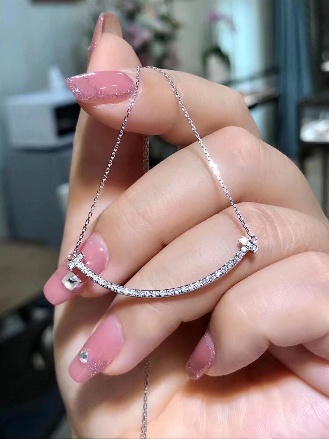 22克拉天然南非大钻小钻圆钻钻石微笑项链锁骨链