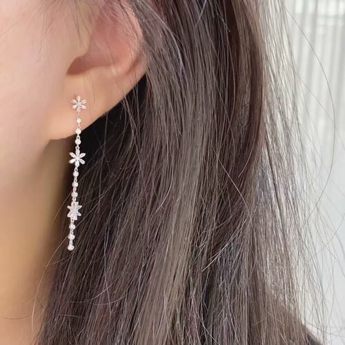 18K金女镶嵌 0.64克拉天然南非高品质钻石泡泡耳线真金真钻送证书