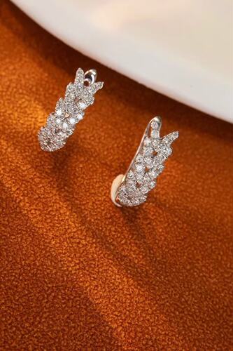 18K金女镶嵌 0.28克拉天然南非高品质钻石麦穗耳扣真金真钻送证书