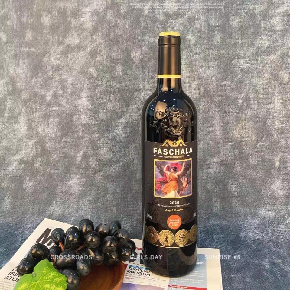 原装法国进口葡萄酒天使干红葡萄酒网红轻奢高级红酒包邮