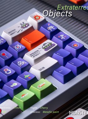 天外来物 巴斯光年配色 紫色柔光金属漆原厂热升华 机械磁轴键帽