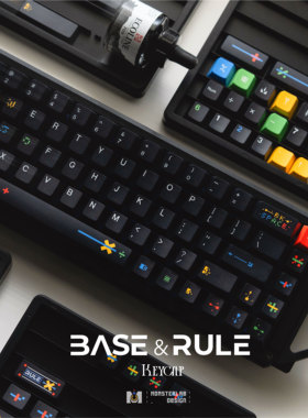 基本法则 正黑色PBT1.7热升华 原厂高度机械磁轴键帽 夜魔Wooting