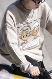 现货BKM14-P85直播品质男女宽松圆领套头毛衣刺绣毛线衫外套，男装针织衫/毛衣，电商B327
