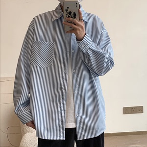 23新款休闲条纹衬衫外套百搭毛巾绣衬衣寸衣  CS01-P50控68图片