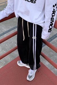 22-春装-抖音直播款 纯棉 B327-K55-P55-男休闲运动裤宽松束脚裤图片