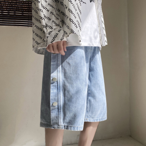 DK12-P40 夏季牛仔短裤男士休闲牛仔裤直筒五分裤沙滩裤图片