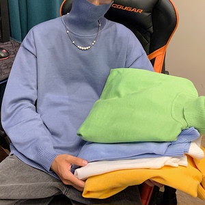 BKM16-特P35- M-5XL 秋冬高领毛衣纯色百搭休闲打底衫毛线衣线衫图片
