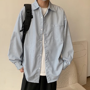 休闲条纹衬衫外套毛巾绣衬衣寸衣上衣  B327-CS01-P50控68图片
