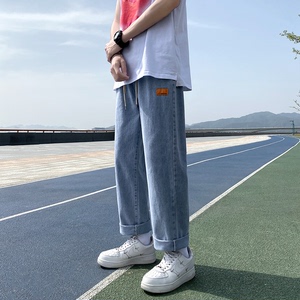 N12-P40  港风男女中性宽松直筒休闲牛仔裤图片