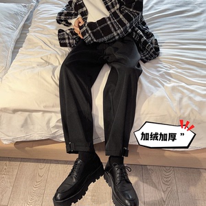XK02-P50加绒P60 加绒加厚休闲裤西裤男士百搭西装裤图片