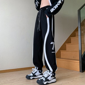 23新款抖音男女同款休闲裤卫裤运动裤KZ01-P60控78,深蓝色长外套休闲长西装怎么搭配图片