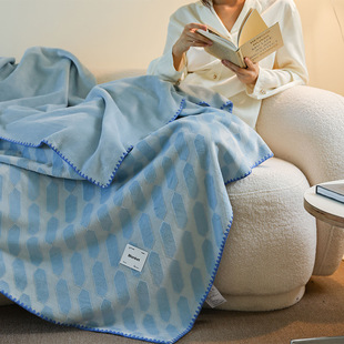 北欧简约立体烂花羊绵绒毯子单双人牛奶绒毛毯办公室沙发午睡盖毯