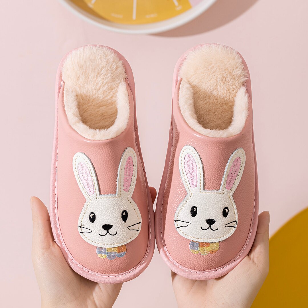新品拖鞋儿童宝宝卡通棉拖加绒防水拖鞋男孩家居鞋女童亲子托鞋冬