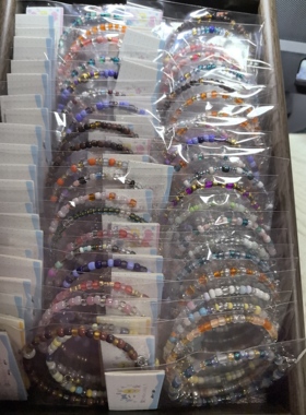 1000串独立包装米珠手链手串批发ing风韩式多巴胺儿童礼物夜市