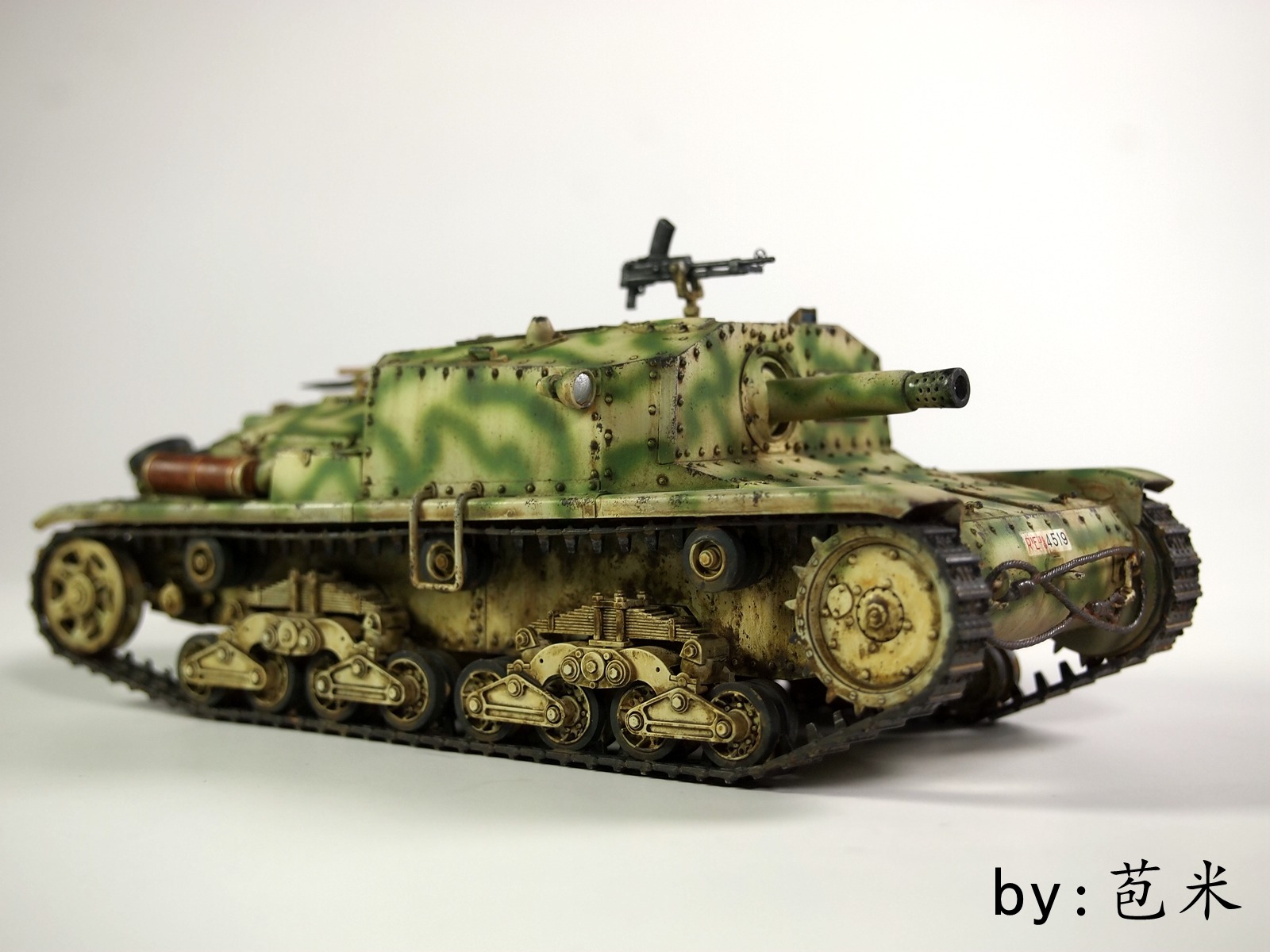 田宫 1/35 意大利m40自走炮 35294 成品代工