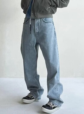 ASKYURSELF2025神奇显瘦万精油全风格CLEAN FIT宽松水洗牛仔长裤