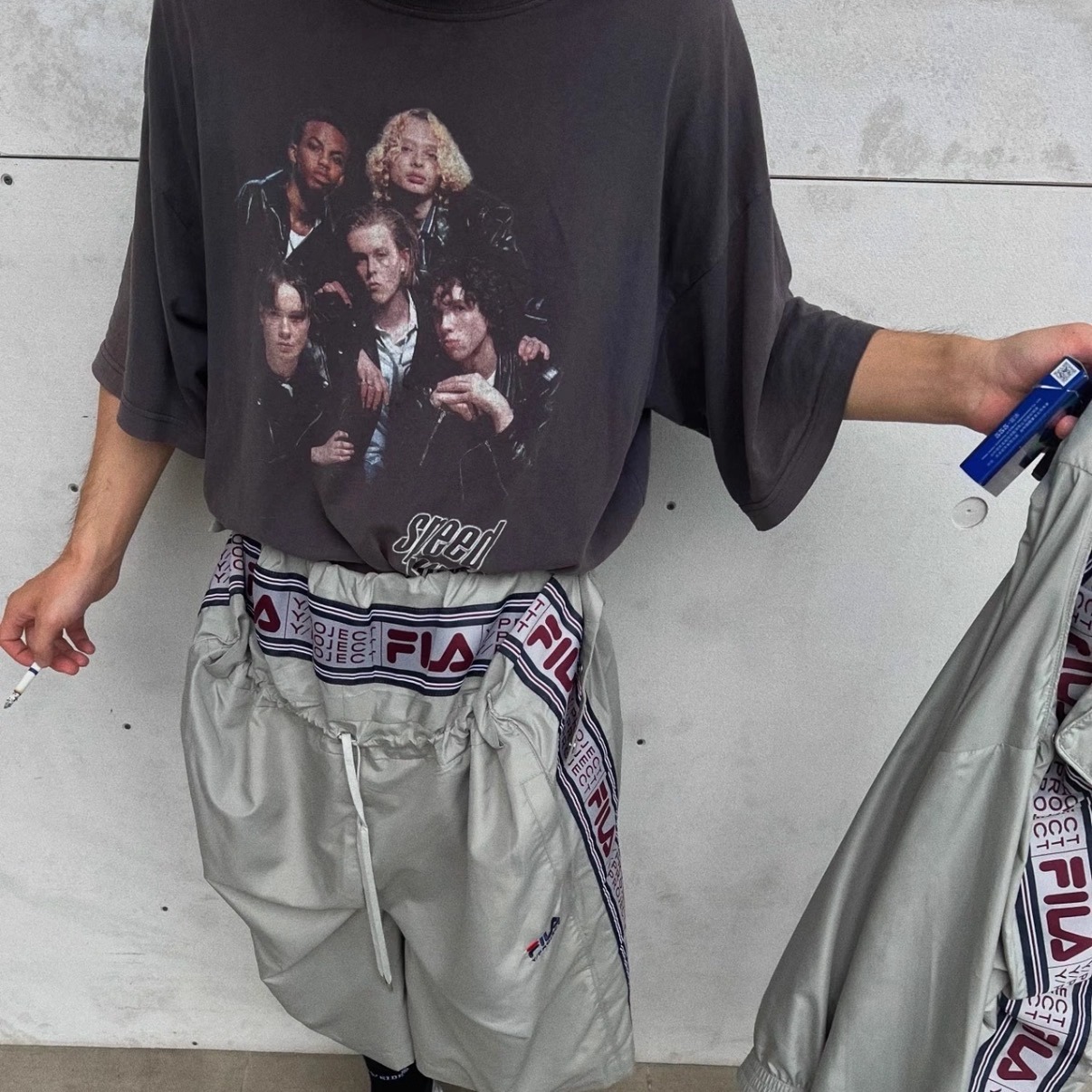 2025巴黎乐队中古VINTAGE SPEEDHUNTERS高街复古做旧水洗短袖T恤