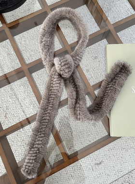 真水貂毛服饰貂皮编织腰带风衣外套百搭皮草腰链秋冬大衣皮带女