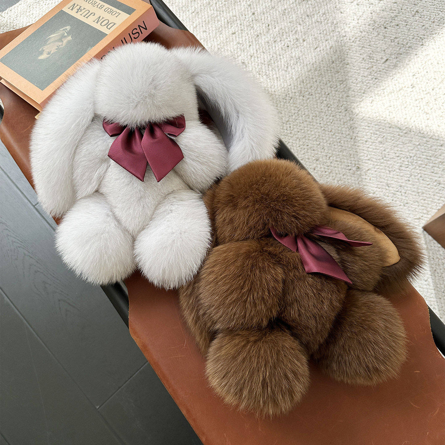 芬兰狐整皮可爱小兔子挂件