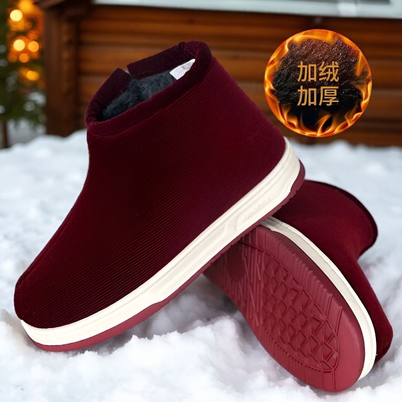 恩施手工棉鞋冬季男女防滑保暖月子鞋加绒加厚居家中老年包跟棉拖