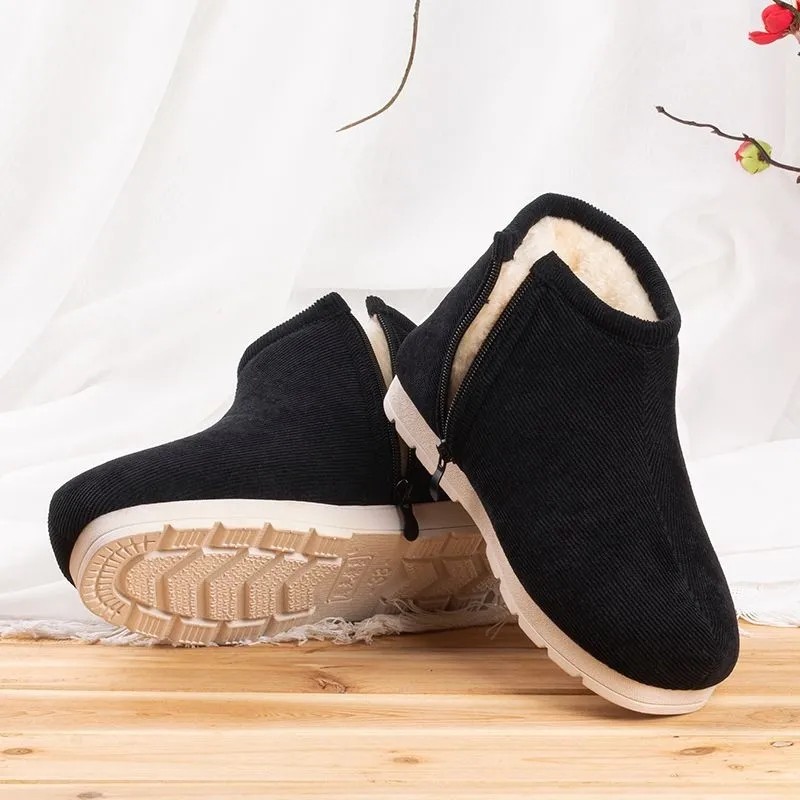 棉鞋湖北恩施传统手工老棉鞋冬季加厚保暖居家棉拖中老年人防滑鞋