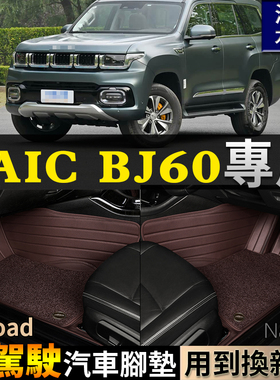 适BAICBJ60右驾驶右舵左肽港版海外全包围汽车脚垫地毯BJ607Seat