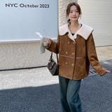 现货226-A559-P1852024冬季新款皮毛一体外套女278，女装棉衣/棉服，惟卡贝娜