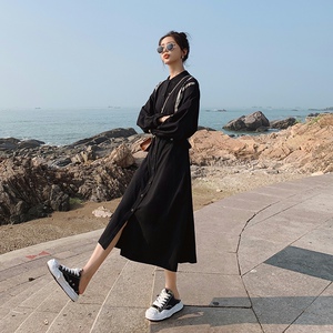 现货226-803-P115 2022秋季新款中长款连衣裙女  控价168图片