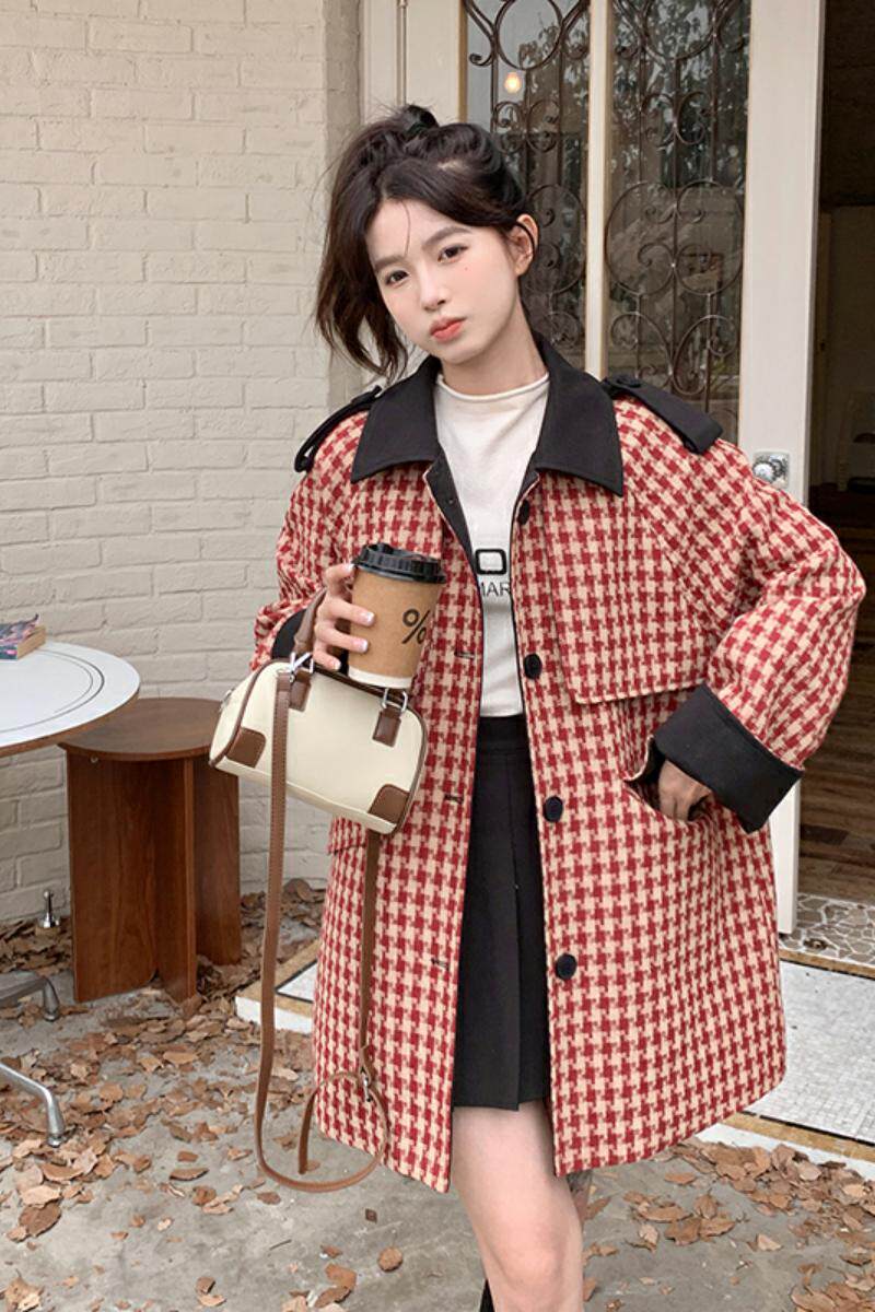 已出货226-A592-P17520244冬季韩版宽松毛呢278,女装毛呢外套,惟卡贝娜