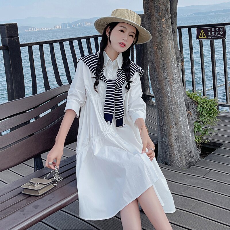 已出货（配围脖）226-A338-P115  2024夏季新款连衣裙女  168图片