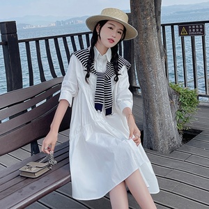 已出货（配围脖）226-A338-P115  2024夏季新款连衣裙女  168图片