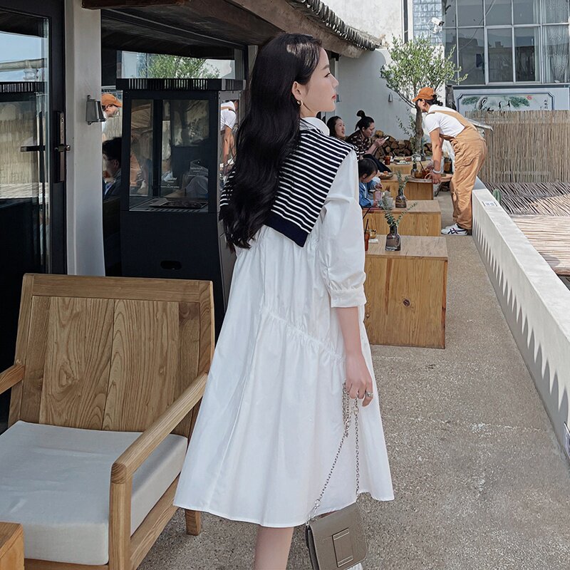 已出货（配围脖）226-A338-P1152024夏季新款连衣裙女168,女装连衣裙,惟卡贝娜