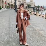 高级感炸街西装女2024春秋新款韩版宽松休闲西服阔腿裤，女装西装，惟卡贝娜