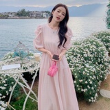 已出货226-A360-P1202024夏季新款中长款连衣裙女178，女装连衣裙，惟卡贝娜